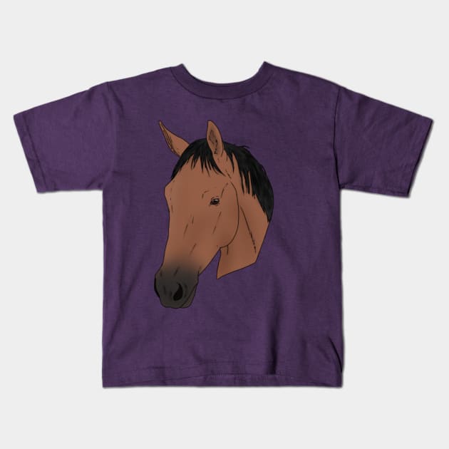 Quarter Horse Head Kids T-Shirt by Animals shop